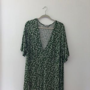 ASOS Curve Ditsy Green Floral Maxi Dress